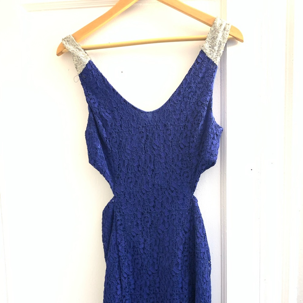 Blue Cut Out Dress